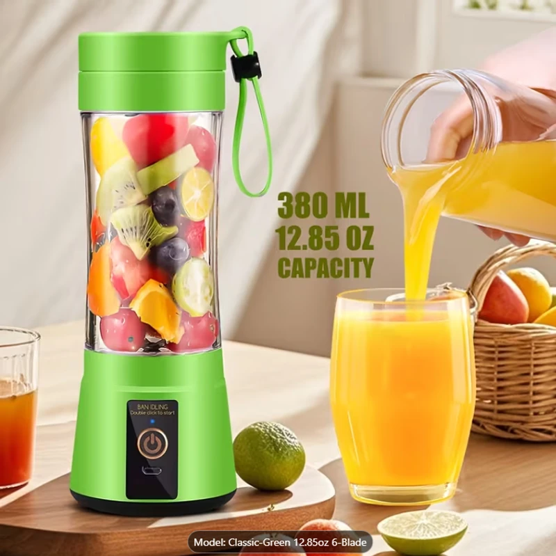 380Ml Rechargeable Portable Blender Cup, Electric USB Juicer Blender, Mini Blender for Shakes And Smoothies, Juice